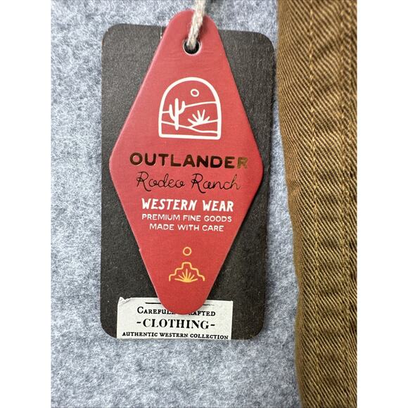 Outlander by Craft & Flow Men's Western Shirt Size M Brown Short Sleeve NWT - Picture 7 of 11